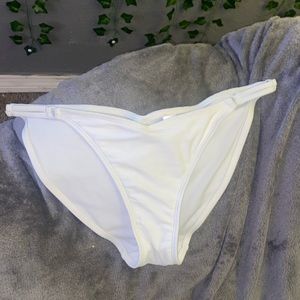 White bikini bottoms